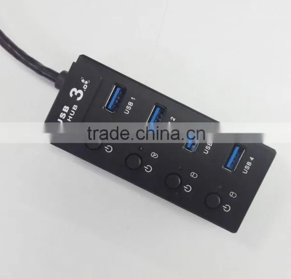High-speed 4 Port Usb 3.0 Hub With Individual On/off Switches and Led Lights From Usb Por Hub Suppliers photo-2