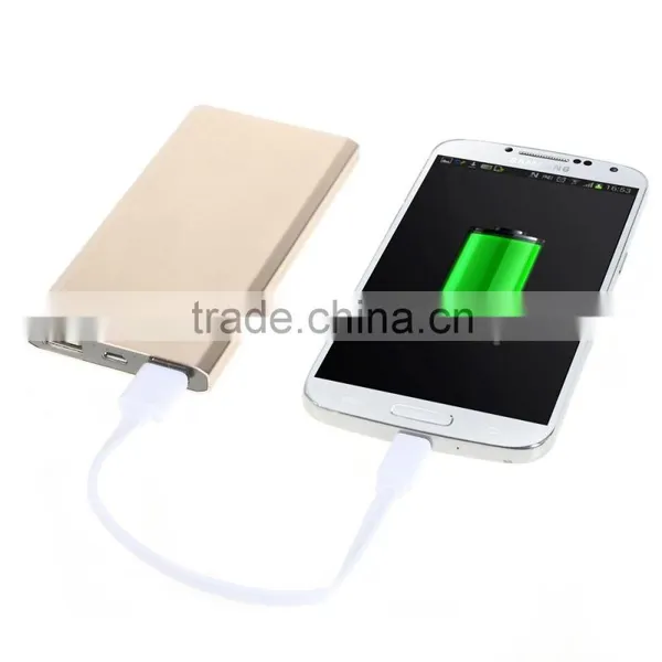 8000mAh Metal Power Bank Charger Dual USB Output Shake Control for IPhone/for Samsung/for Sony/for HTC/ for Xiaomi