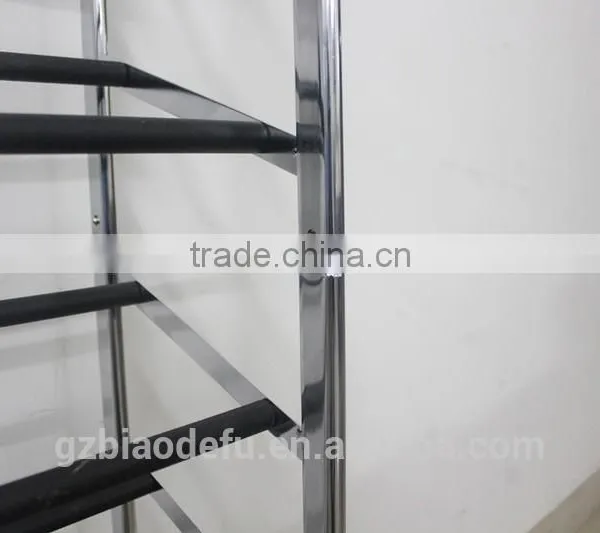 New Design Easy Assembled 10 Tiers Metal Shoe Rack,High Saving Space Metal Shoe Rack photo-2