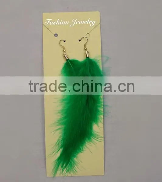 The Non-toxic Material Fancy Custom Design Feather Eardrop photo-2