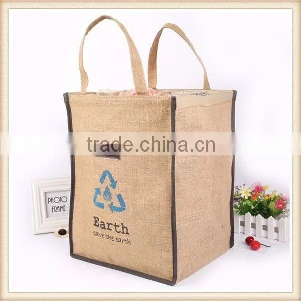Burlap Jute Tote Bag photo-2