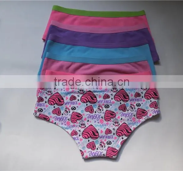 High Quality 100% Cotton Eco-friendly Underwear Satin Panties for Children