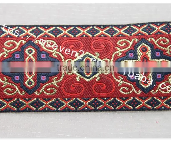 Hot Selling Ethnic 4cm Width Polyetser Jacquard Ribbon Wholesale photo-4