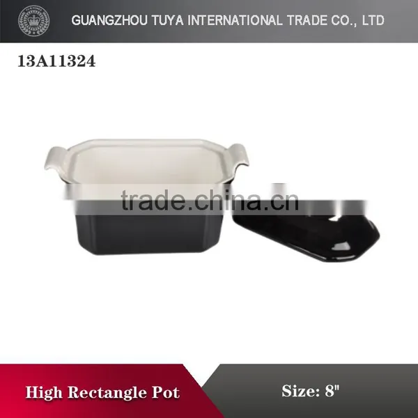 Rectangle Deep Pot Colour Glaze Ceramic Pot photo-2