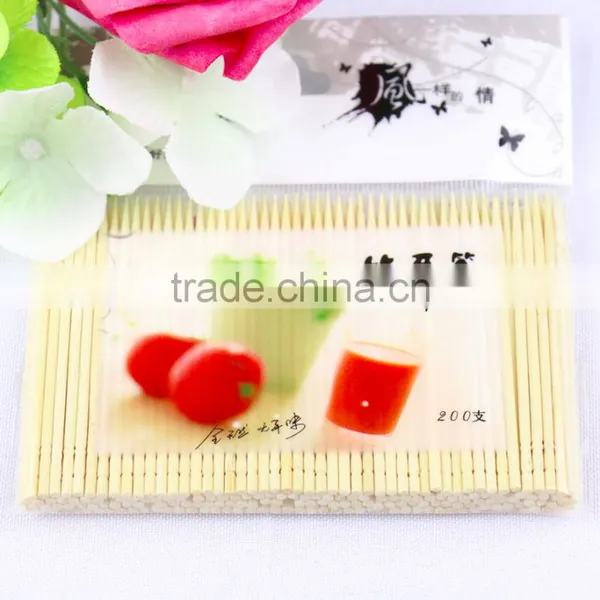 200pcs sterile health bamboo toothpicks for tooth cleaning wholesale