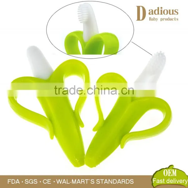 High Quality Eco-friendly Soft Silicone Banana Toothbrush photo-4