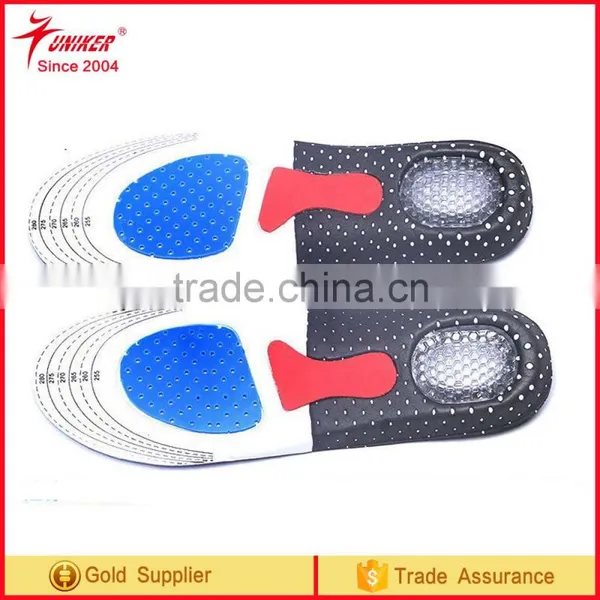 Silicone support sports insoles for shoes
