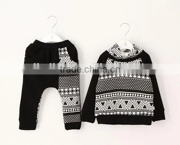 New Fashion Geometric Pattern Baby Boys Clothes photo-3