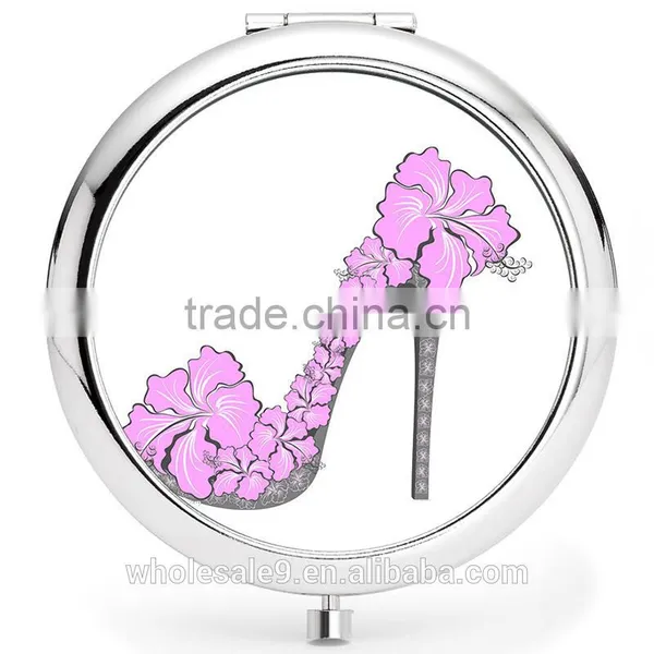 Metal Folding Crystal Cosmetic Mirror photo-3