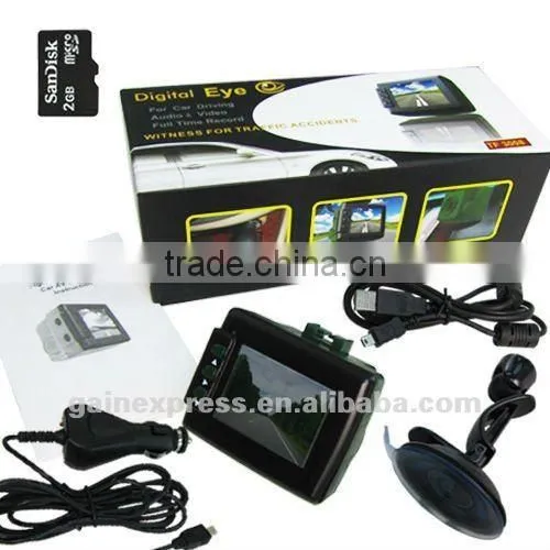 2" TFT LCD Digital DVR Audio Video Car Vehicle Monitor/ Black Box Camera Recording USB + 2G SD Memory Card photo-2