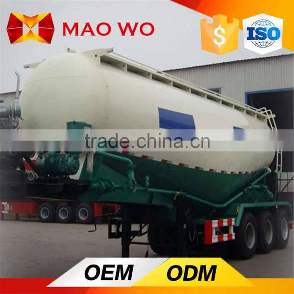 Tri-axle V Shape Cement Bulker, Bulk Cement Tank Semi Trailer For Sale photo-2