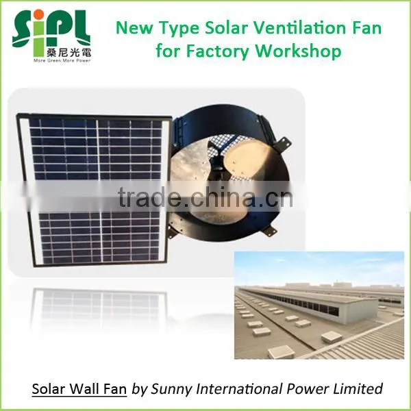 SUNNY FAN 12 Inch 12 Watt Wall Mounted Solar Industrial Air Exhaust Fan photo-3