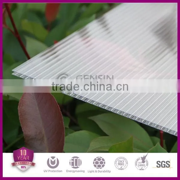 UV Coated Twinwall Hollow Polycarbonate Sheet Greenhouse photo-2
