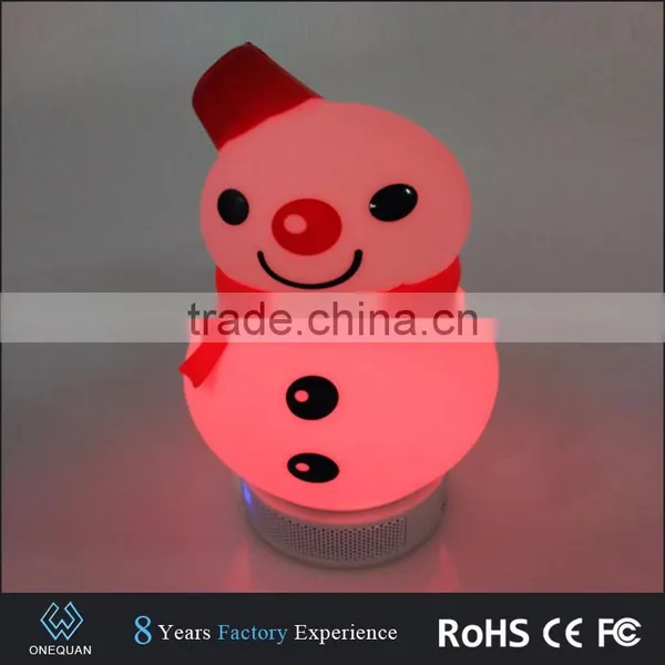 2017 New Wireless Snowman Shape Bluetooth Speaker With Color Changing Mood Light photo-6