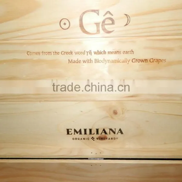Unfinished Cheap Wooden Wine Box photo-3