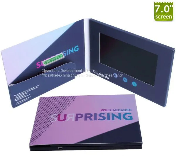 China Factory Supply Custom Video Brochure With Pocket for Extra Sheets photo-2