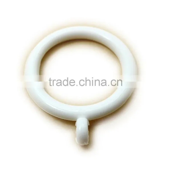 Plastic White Curtain Pole Rod Ring, ID34mm/OD46mm & ID26mm/OD33mm photo-2