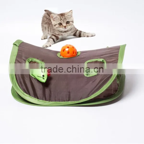 Pet Cat Mice Intelligence Play Toys Bell Tent With 9 Holes Cat Play Tunnel photo-2