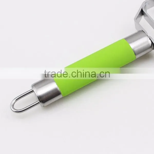 Hot Sale Two Blades Green Rubber Handle Peeler photo-4