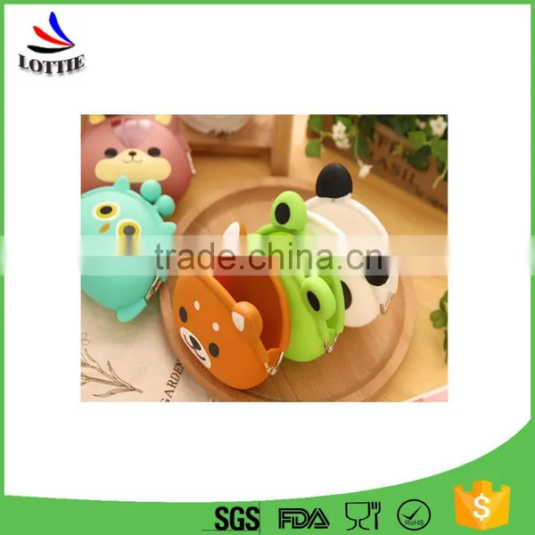 Lottie Cute Portable Cartoon Bag Cute Cartoon Animal Silicone Mini Coin Purse Wallet For Kid Gift photo-3