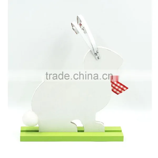 Wholesale Cute White and Red Table Top Use Handmade Handicrafts Easter Rabbit Decoration photo-4