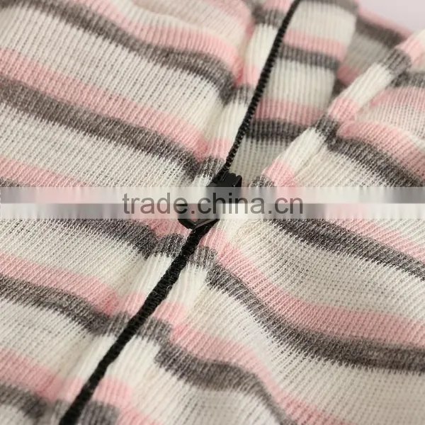 100%Merino Wool Kids Thermal Underwear Stripe Zip Long Johns for 4-12years Old photo-6