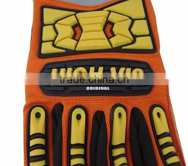 EN388 4232 Oilfield Drilling PVC Dotts Anti Slip Impact Protection Western Safety Work Gloves photo-4