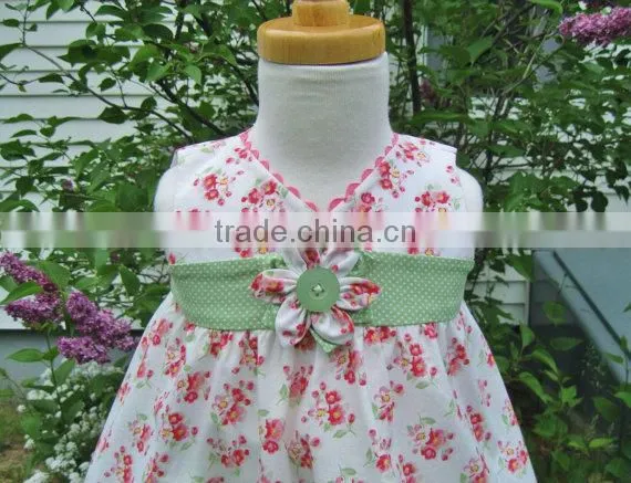 Top Quanlity Toddler Clothing Flower Printing Korea Children Clothes Wholesale Ruffle Boutique Clothes Sets photo-2