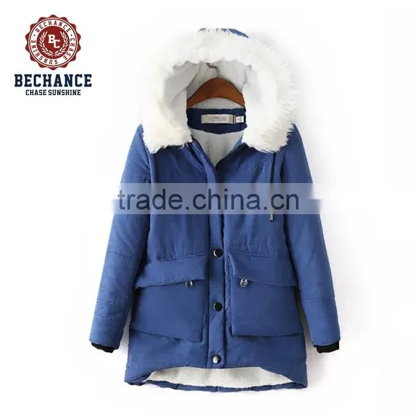 H1032 Hooded Warm Coat Ladies Winter Wearing Winter Coat Wholesaler photo-2
