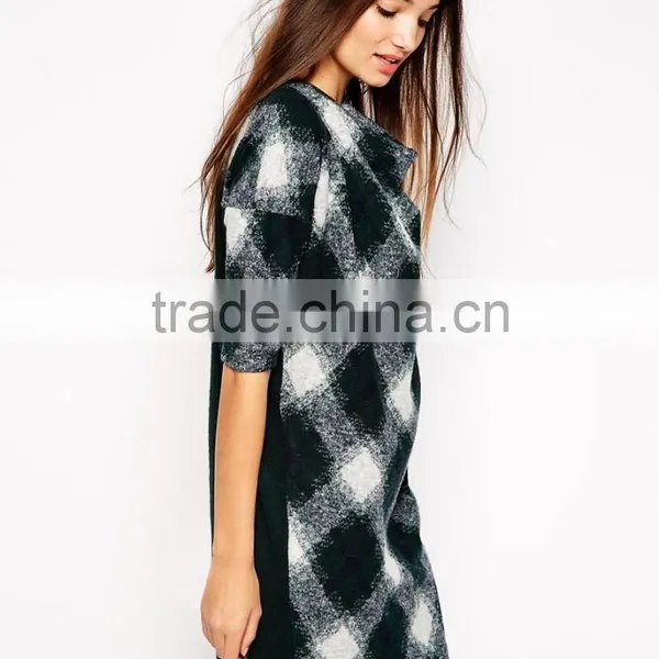 2014 Wholesale Oversized Dress in Geometric Wool photo-2