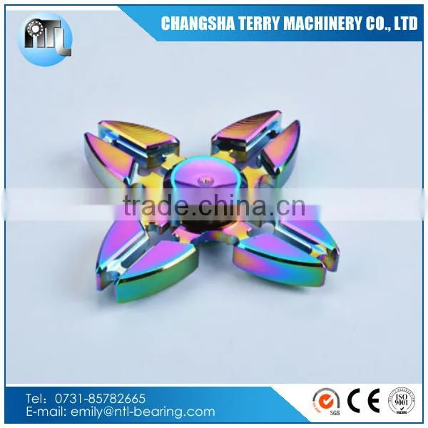 Rainbow Color Four Crab Aluminum Hand Spinner photo-2