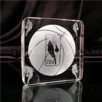 Glass Basketball Trophy