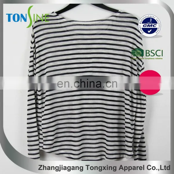 Women's Striped With Chest Pocket Comfort Bottoming Shirt photo-2