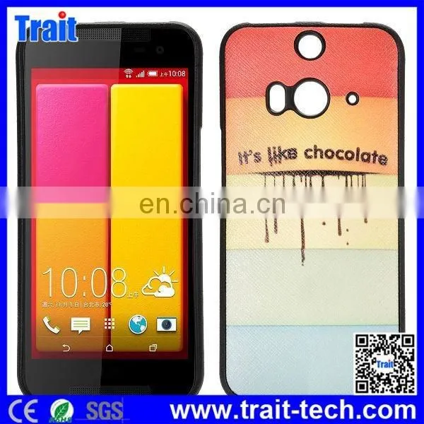 Leather Coated Ultraslim Flexible With Cross Pattern Soft TPU Case for HTC Butterfly 2,cell Phone Case Wholesale photo-3