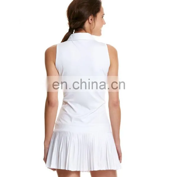 2016 Custom Design 88% Polyester 12% Spandex Quick Dry Sleeveless Sports Dress Women Fitness photo-2
