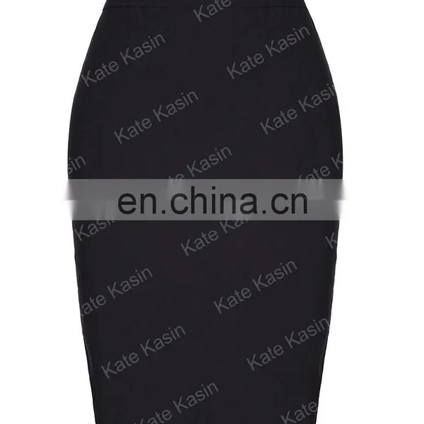 Kate Kasin Occident Women's OL High Stretchy Hips-Wrapped Pencil Skirt 24" KK000275-1 photo-3