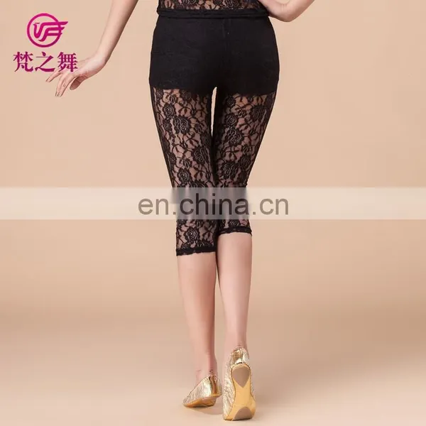 Fashion Sexy Elegant Short Hight Lace Cropped Trousers Pant K-4039 photo-2