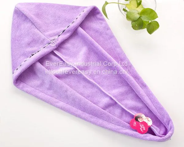 lovely plush shower cap for shower room family use super absorbent