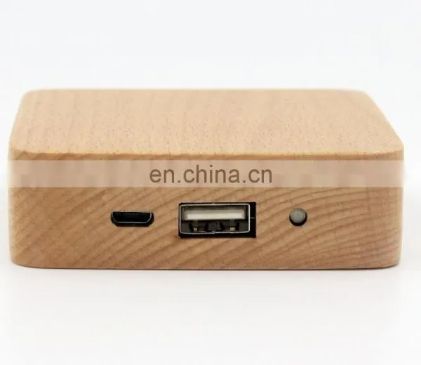 Portable Battery Charger 8000mah Wooden Power Bank photo-4
