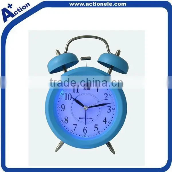 Analog Table Twin Bell Alarm Clock With LED Backlight photo-2