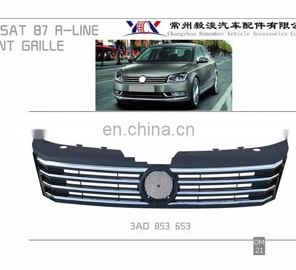 Car Intake Grille (WITH BLACK FRAME) for vw Passat B7 R-LINE 2012 Auto Parts Front Grille (WITH BLACK FRAME) OEM 3AD 853 653 photo-3