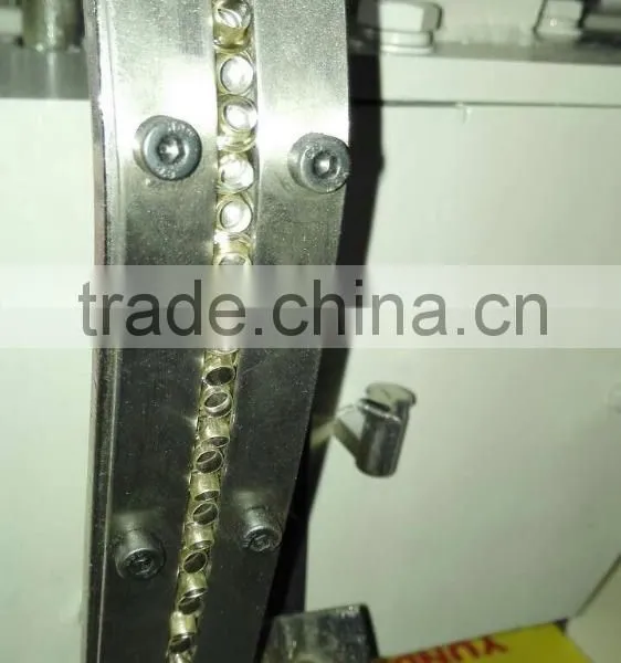 HAS VIDEO 195 Cycles Per Minute 2 Heads Electric Semi Automatic Eyelet Punch Machine For Paper Bag,Non Woven Bag,Shopping Bag photo-4