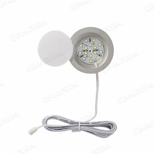Linkable Under Cabinet LED Lighting Hard Wire 12V Slim Aluminum Dimmable Puck Lights With Wireless Controller for Ambiance Lighting(6 Lights, Daylight White, NO Wall Plug) photo-3