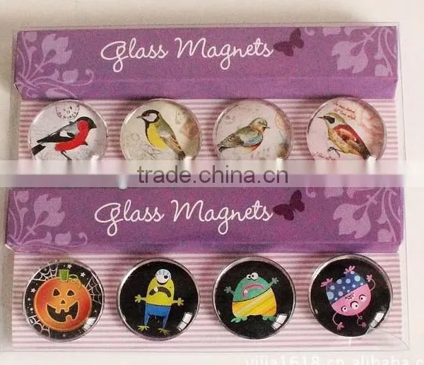 Round Glass Fridge Magnet for Sale, Square and Heart Shape Glass Magnet photo-6