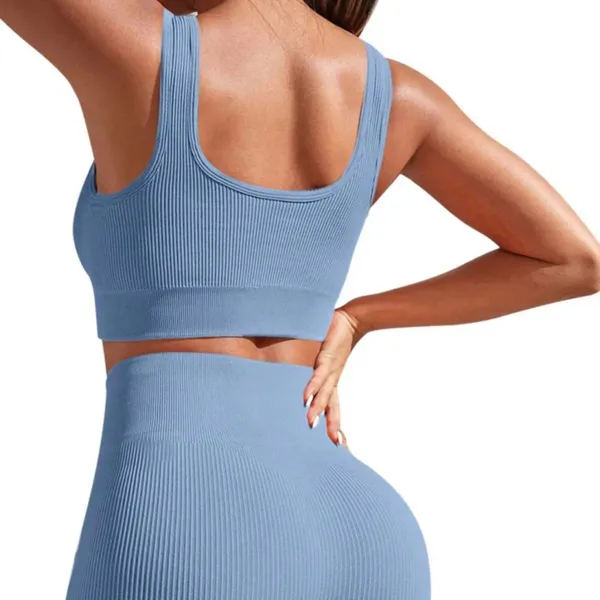 Cute and Premium Yoga Outfits Gym Wear for Women, 2 PCS Fashion Cross Back Sports Bra + Sweat Running Shorts With Side Pockets Sports Clothes Set