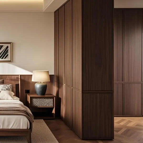 Hangmei Black Walnut Color Solid Wood Paint-free Board, 15/18/20mm Thick Large Board With Pure Rubber Wood Finger-jointed Board as Substrate photo-4
