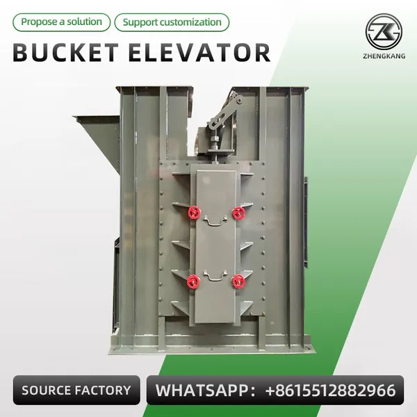 NE Series Plate Chain Bucket Elevator Heavy Duty Vertical Lifter Cement Sand Ore Bulk Material Conveying Equipment Custom Height