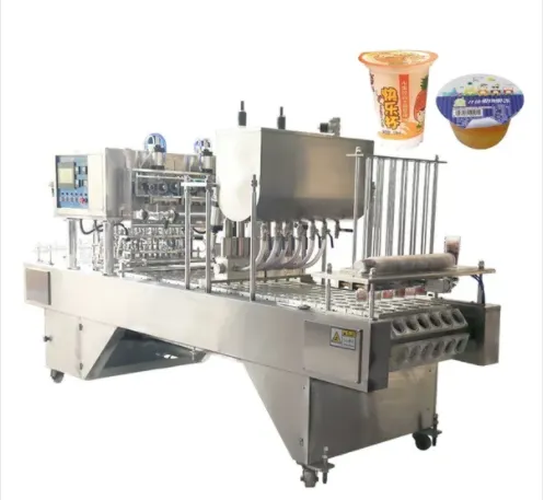 Automatic Cup Filling and Sealing Machine Jelly Cup Filling Sealing Machine