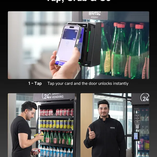 AI Frozen Food Vending Machine 300-600 Pcs 4G/WiFi Remote Monitoring Multiple Payment SDK US Plug HAHA 550F Compressor Cooling photo-2