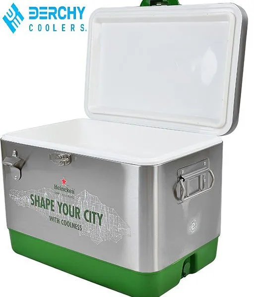 51L Stainless Steel Cooler Box Ice Box With Bottle Opener Coolers for Party and Camping photo-3